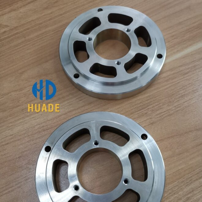 CNC machine parts – black anodized aluminum hub for precision machining